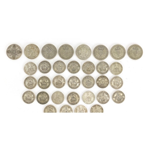 2318 - British pre 1947 shillings, 235.0g