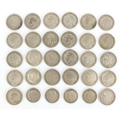 2324 - British pre 1947 half crowns and florins, 395.0g