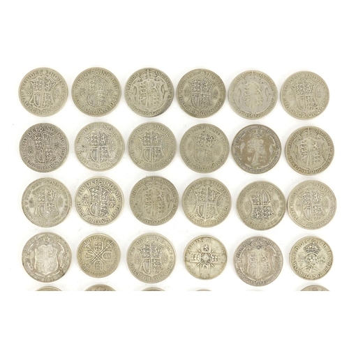 2329 - British pre 1947 half crowns and florins, 396.0g