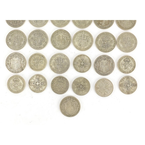 2329 - British pre 1947 half crowns and florins, 396.0g