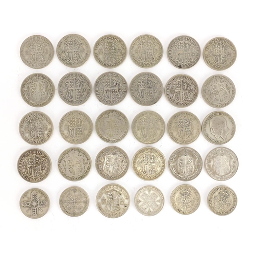 2325 - British pre 1947 half crowns and florins, 394.0g