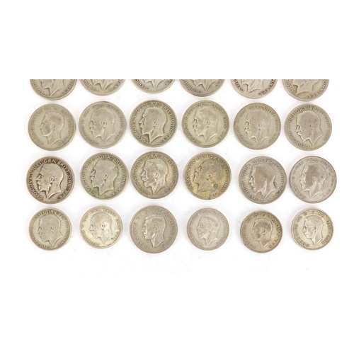 2325 - British pre 1947 half crowns and florins, 394.0g