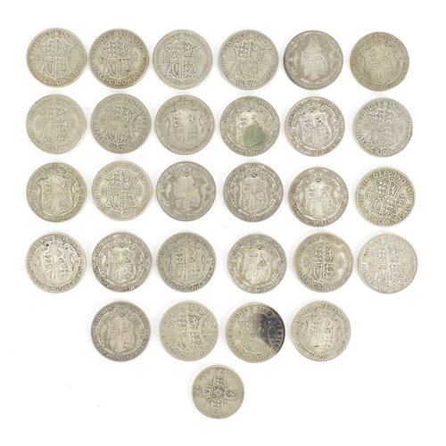 2333 - British pre 1947 half crowns and florins, 390.0g