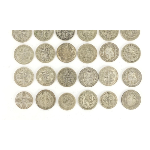 2332 - British pre 1947 half crowns and florins, 394.0g