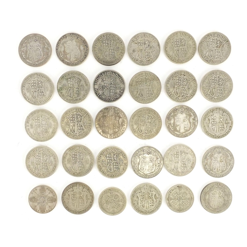2332 - British pre 1947 half crowns and florins, 394.0g