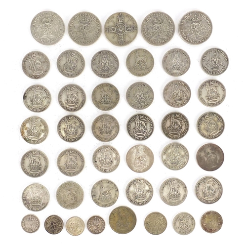 2315 - British pre 1947 coinage including shillings, 232.0g