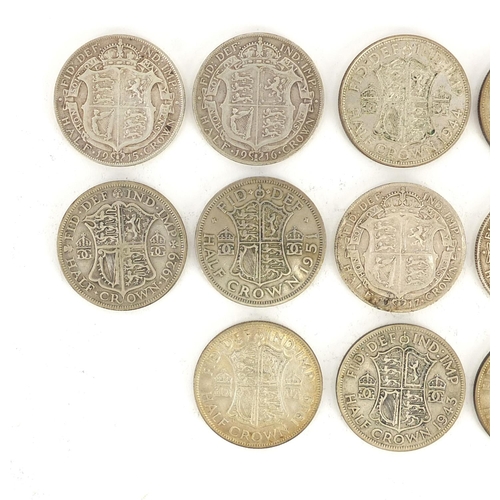 2327 - British pre 1947 half crowns, 174.0g
