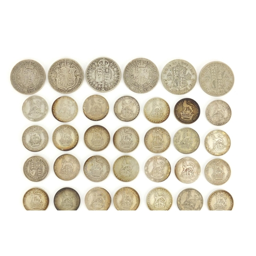 2319 - Victorian and later British coinage including half crowns and shillings, 257.0g