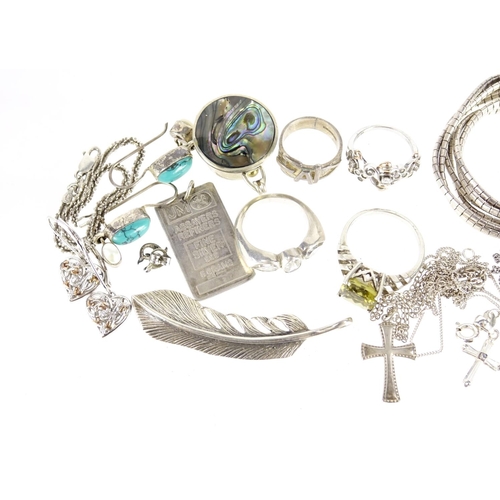2440 - Mostly silver jewellery including Clogau jewellery, rings, necklaces and earrings