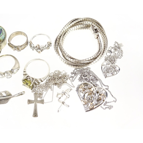 2440 - Mostly silver jewellery including Clogau jewellery, rings, necklaces and earrings