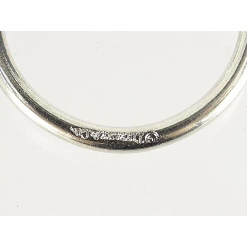 2452 - Tiffany & Co sterling silver keyring, 16.8g