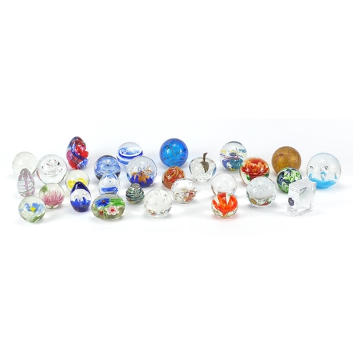 2041 - Collection of colourful glass paperweights