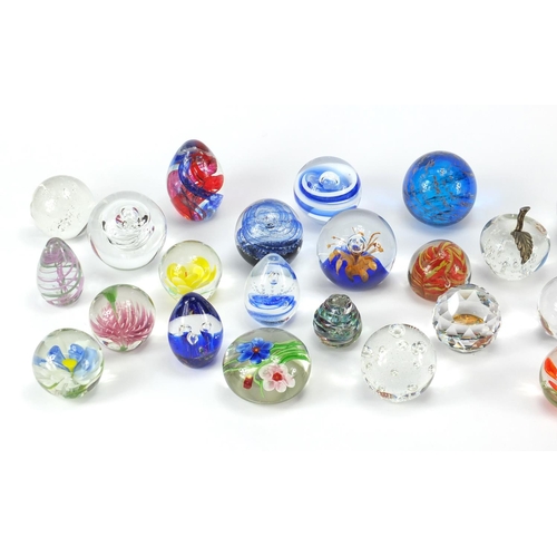 2041 - Collection of colourful glass paperweights