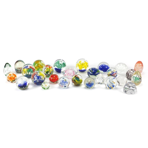 2108 - Collection of colourful glass paperweights
