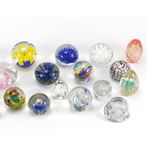 2108 - Collection of colourful glass paperweights