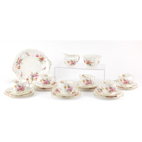 2053 - Royal Crown Derby Derby Poses part tea service teaware including six trio's