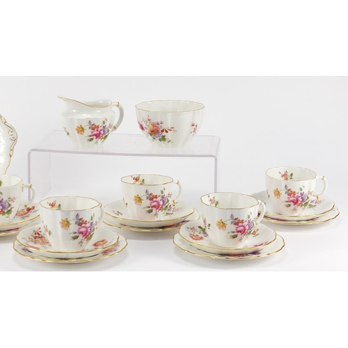 2053 - Royal Crown Derby Derby Poses part tea service teaware including six trio's