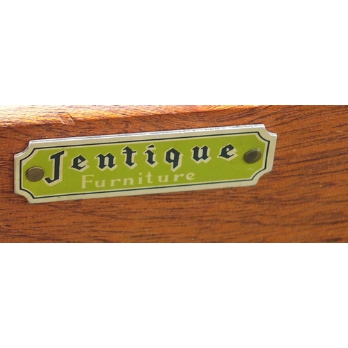 2001 - Vintage Jentique teak sideboard with two sliding doors, three drawers and a drop down door, 75cm H x... 