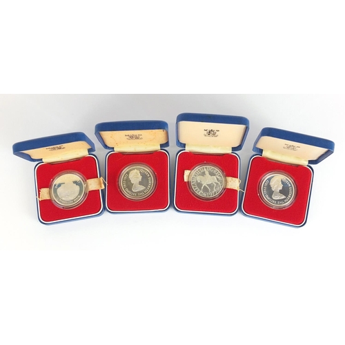 2336 - Four silver proof commemorative crowns