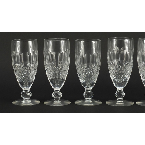 2126 - Set of six Waterford crystal glasses, each 15cm high