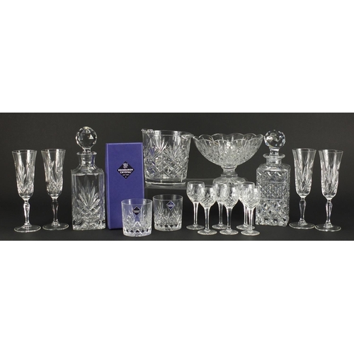 2089 - Crystal glassware including a Royal Doulton ice bucket, set of six Stuart crystal glasses, pair of E... 
