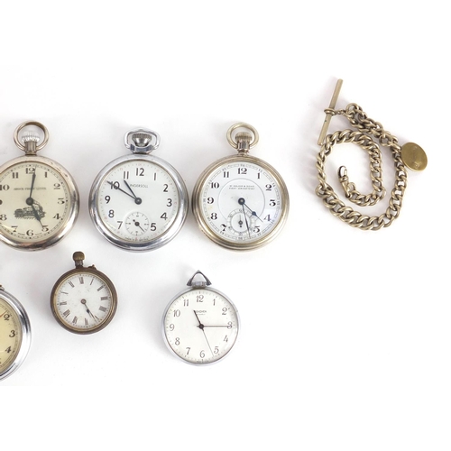 2463 - Vintage and later pocket watches including Ingersoll, Alert Junior, W Major & Sons and Sekonda