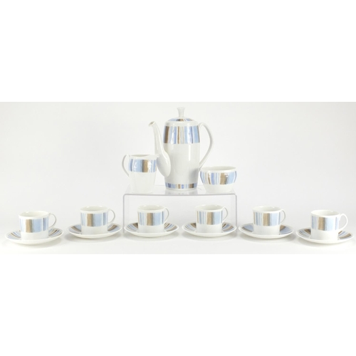2161 - Shelley Aegean six place coffee service, numbered 14283