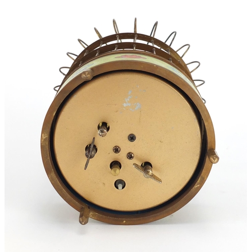 2196 - Clockwork automaton musical bird cage, 21cm high