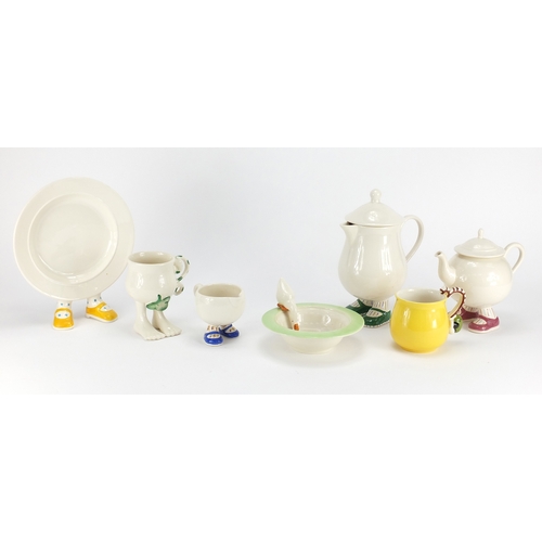 2049 - Carlton Ware including Walking Ware jug, cups and a plate, the largest 22.5cm high