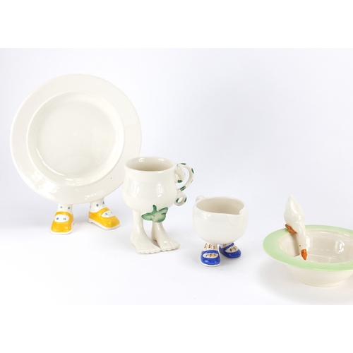 2049 - Carlton Ware including Walking Ware jug, cups and a plate, the largest 22.5cm high