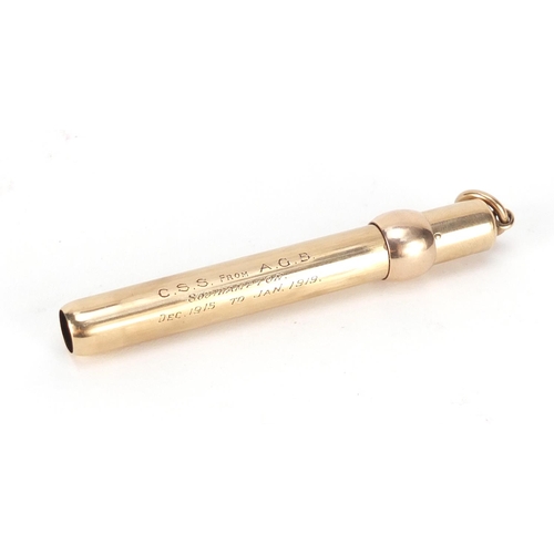 126 - 9ct gold propelling pencil, 8.5cm in length when closed, 26.5g
