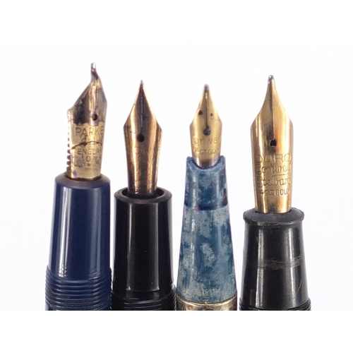133 - Fountain pens including Mont Blanc Mont Rosa, Parker, Conway Stewart, Burnham and Sheaffer, some wit... 