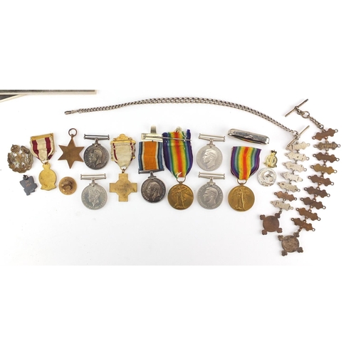 280 - British Militaria including two pairs awarded to 67715CPL.CL.AUSTIN.R.A.M.C. and 541927SPR.A.TRANT.R... 