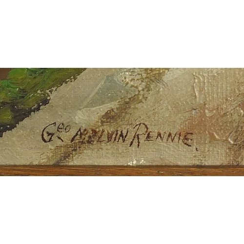 1251 - George Melvin Rennie - Loch Affric, At Head of Glen, early 20th century oil on canvas, inscribed ver... 