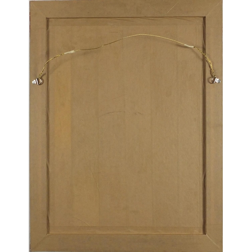 2521 - Abstract composition, oil on board, bearing a signature Vivia Da Silva, framed, 52.5cm x 38cm