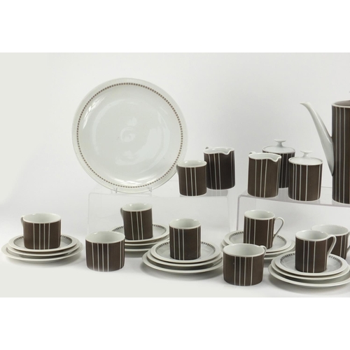 635 - Arzberg thirty six piece coffee service, the coffee pot 24cm high