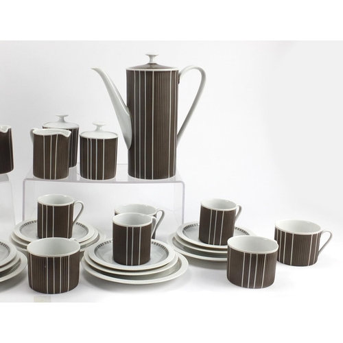 635 - Arzberg thirty six piece coffee service, the coffee pot 24cm high