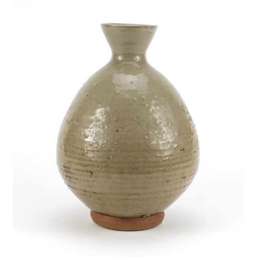 841 - Early St Ives pottery vase by Bernard Leach, impressed script mark to the base, 29cm high