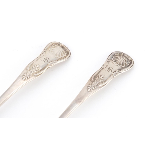 952 - Pair of Georgian Scottish silver ladles by Andrew Wilkie, Edinburgh 1826, 15cm in length, 81.6g