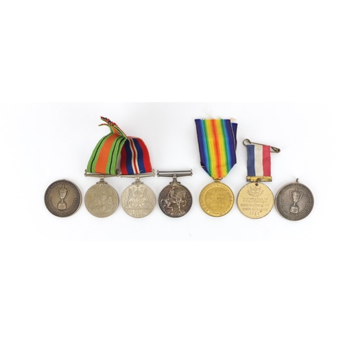 276 - British Military medals and two sports medals including a World War I pair awarded to 40650.2.A.M.C.... 