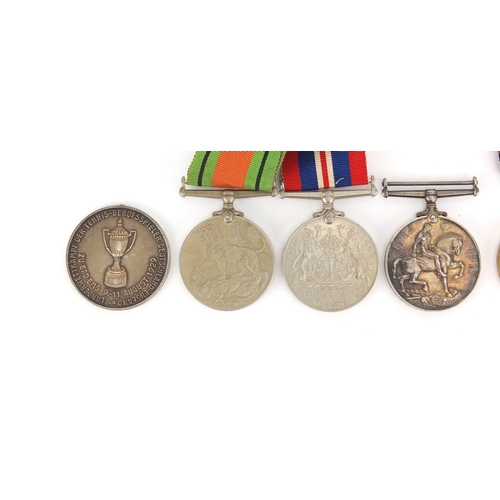 276 - British Military medals and two sports medals including a World War I pair awarded to 40650.2.A.M.C.... 