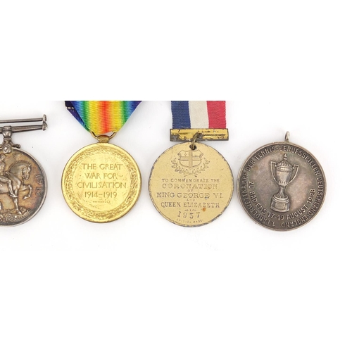 276 - British Military medals and two sports medals including a World War I pair awarded to 40650.2.A.M.C.... 