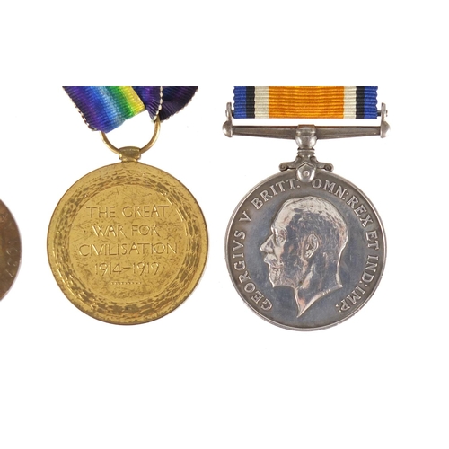 274 - British Military World War I pair with Imperial service badge and commemorative medallion, the pair ... 