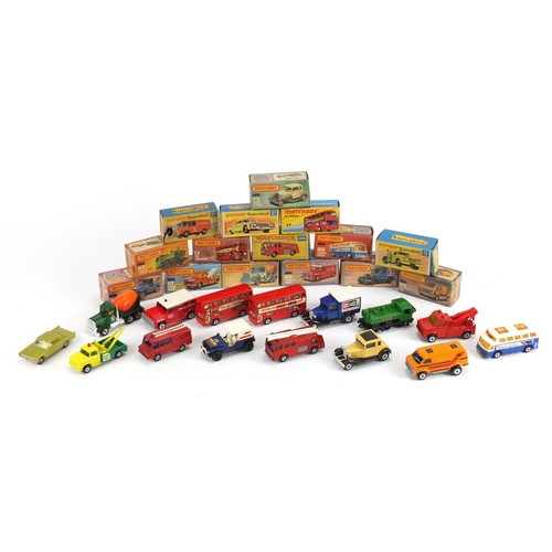 343 - Fifteen Matchbox die cast vehicles with boxes including some Superfast, comprising numbers no.5, no.... 