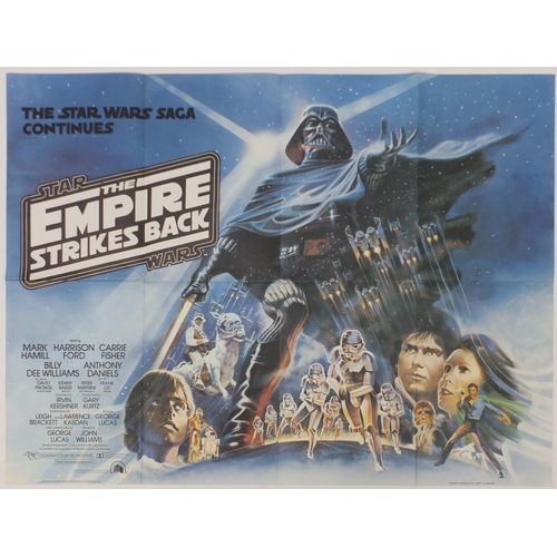 220 - Vintage Star Wars The Empire Strikes Back UK quad film poster, printed by W E Berry 1979