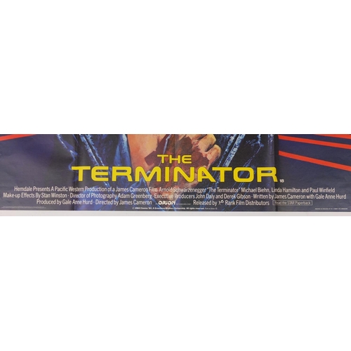 224 - Vintage The Terminator UK quad film poster, printed by W E Berry 1984