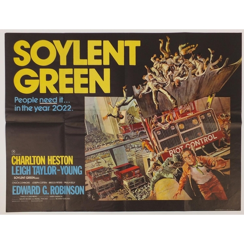 227 - Vintage Soylent Green UK quad film poster, printed by W E Berry