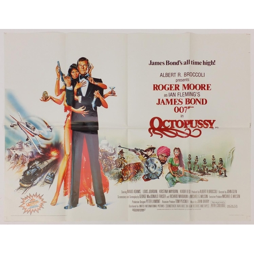 216 - Vintage James Bond 007 Octopussy UK quad film poster, printed by Lonsdale and Bartholomew