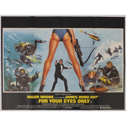 212 - Vintage James Bond 007 For Your Eyes Only UK quad film poster, printed by Lonsdale and Bartholomew