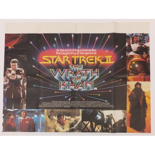 221 - Three vintage Star Trek UK quad film posters, each printed by W E Berry, numbers 1, 2 and 3